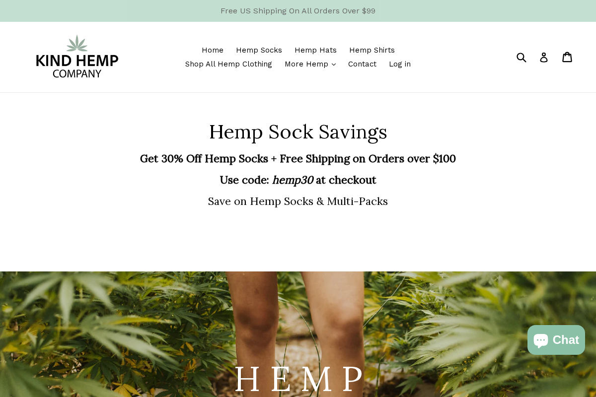 kindhempco.com homepage screenshot
