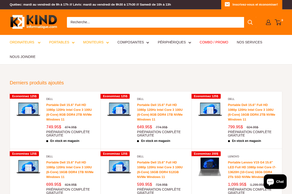 kindinformatique.com homepage screenshot