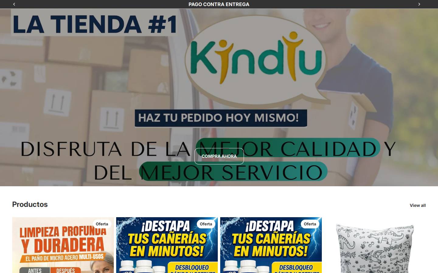 kindiu.com homepage screenshot