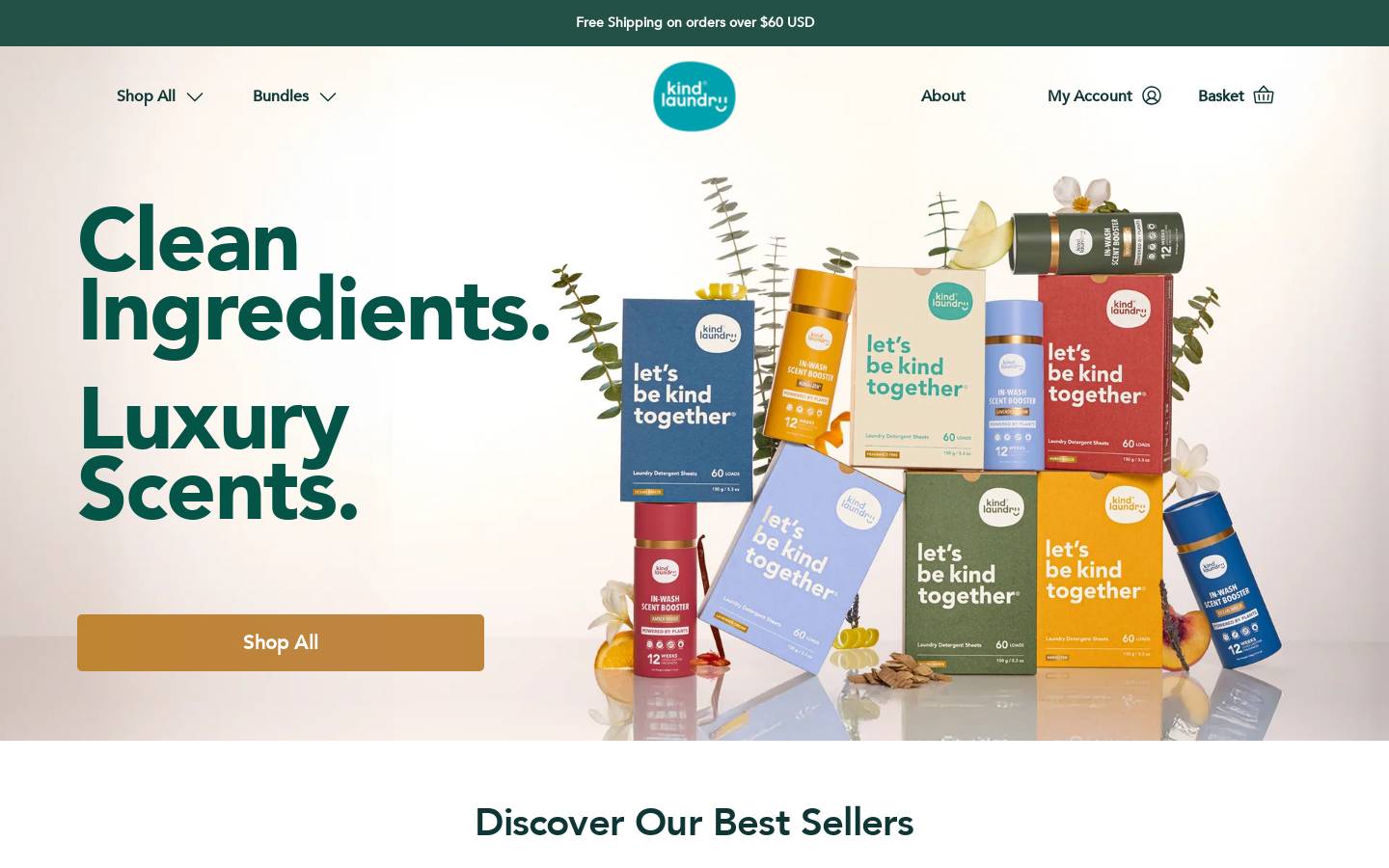 kindlaundry.com homepage screenshot