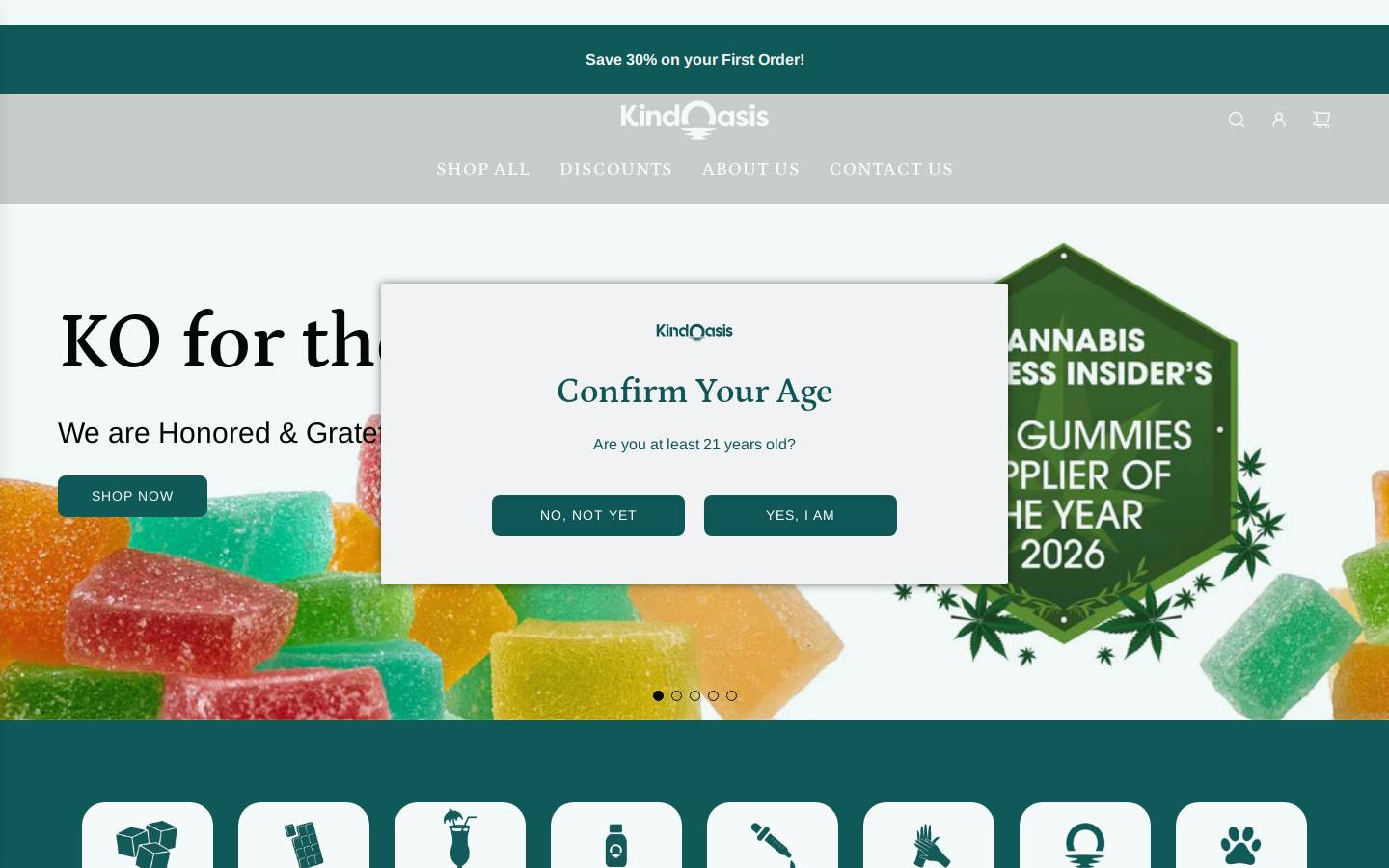 kindoasis.com homepage screenshot