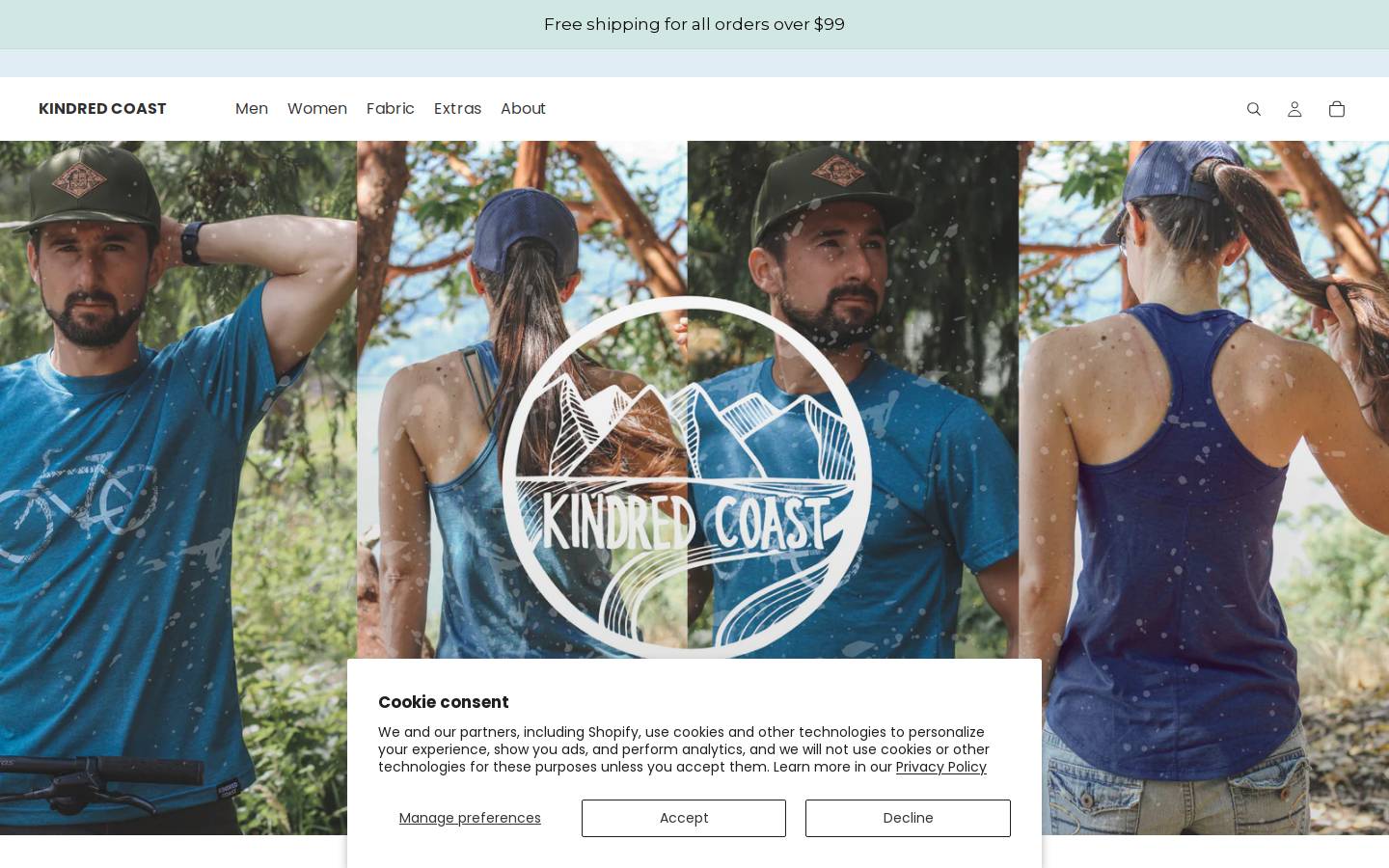 kindredcoast.com homepage screenshot