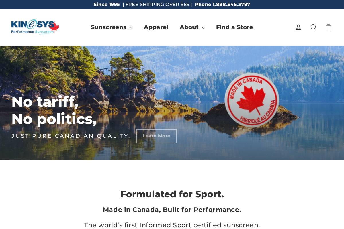 kinesysactive.ca homepage screenshot