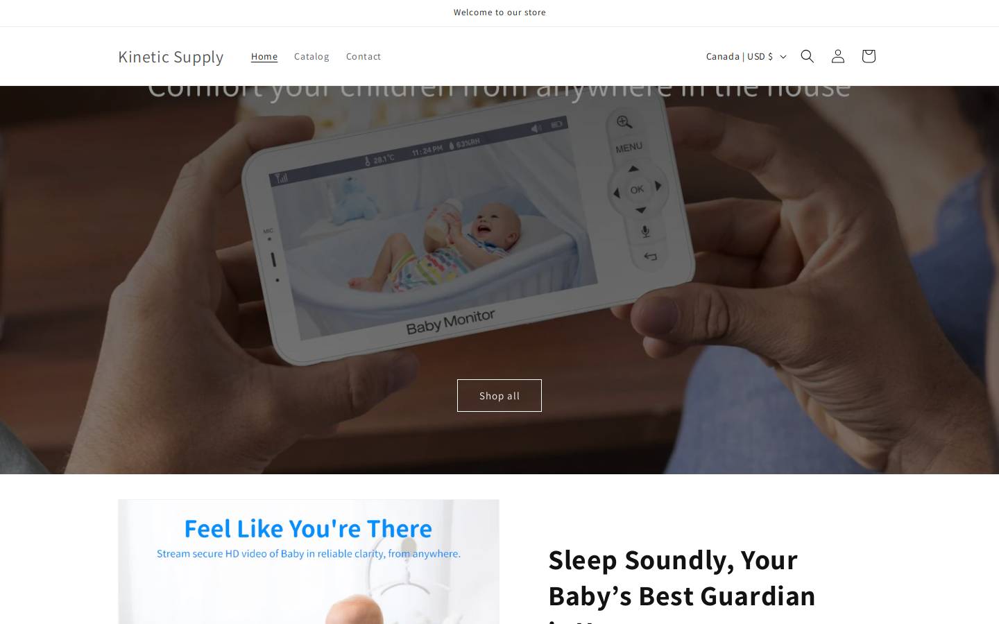 kineticsupply.shop homepage screenshot