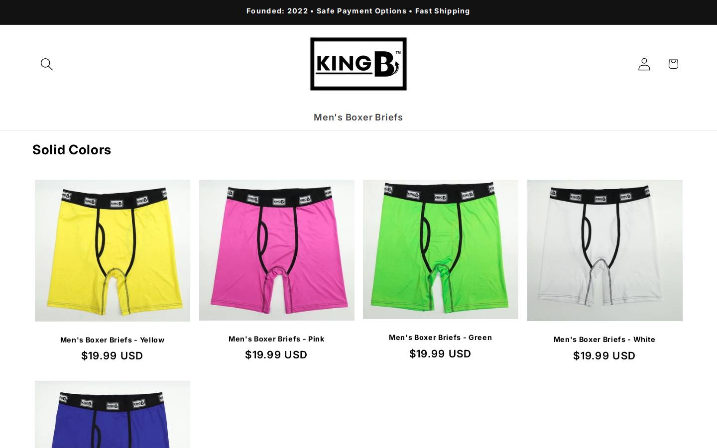 kingbmerch.com homepage screenshot