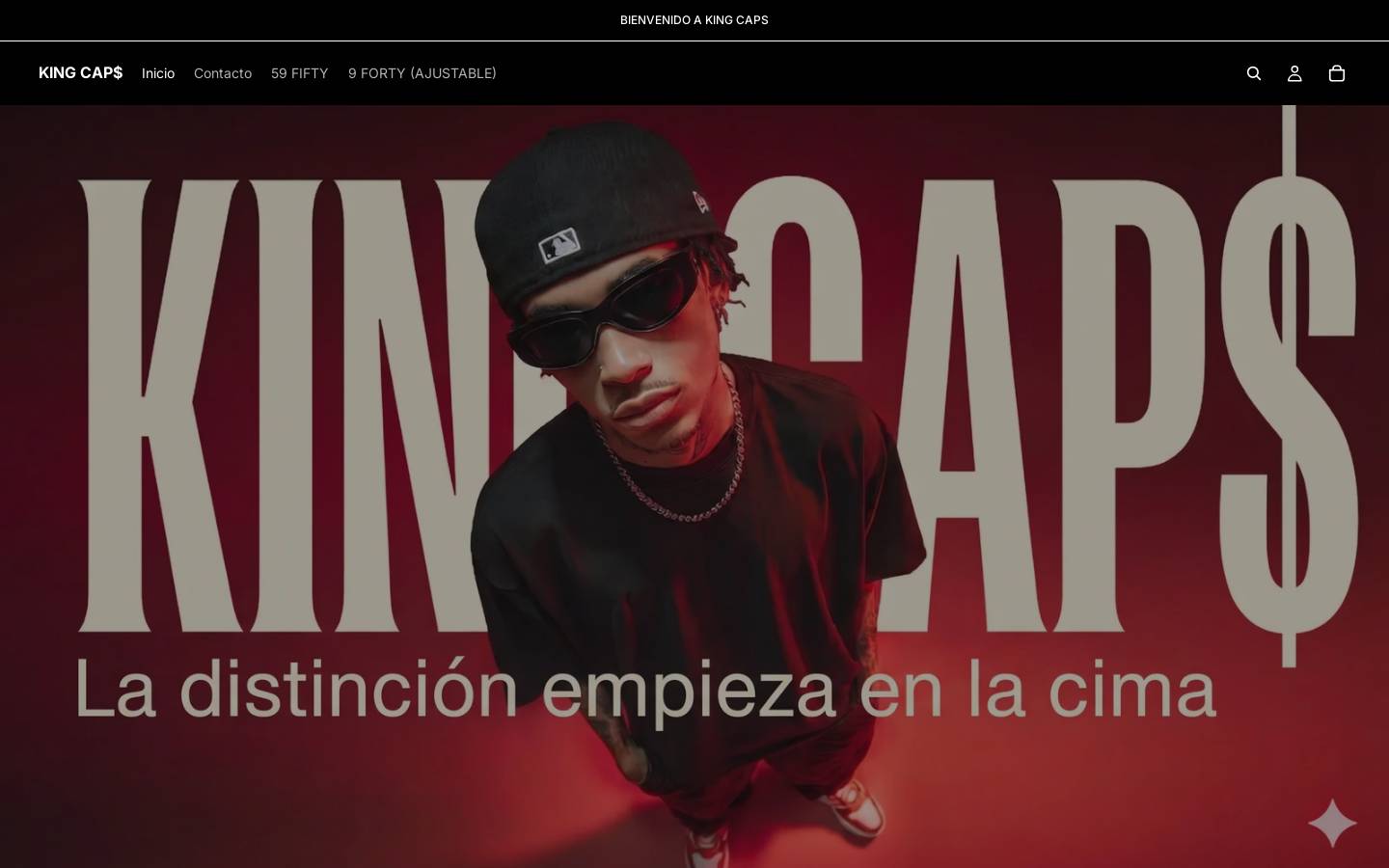 kingcaps.co homepage screenshot