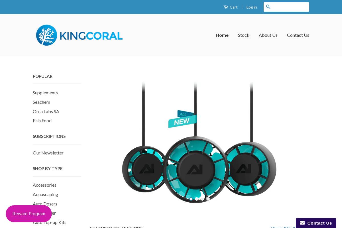 kingcoral.co.za homepage screenshot