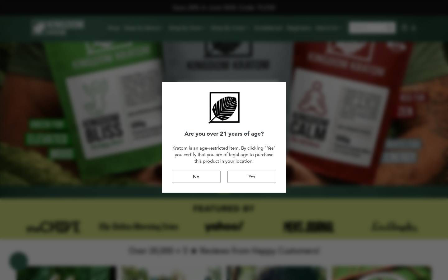 kingdomkratom.com homepage screenshot