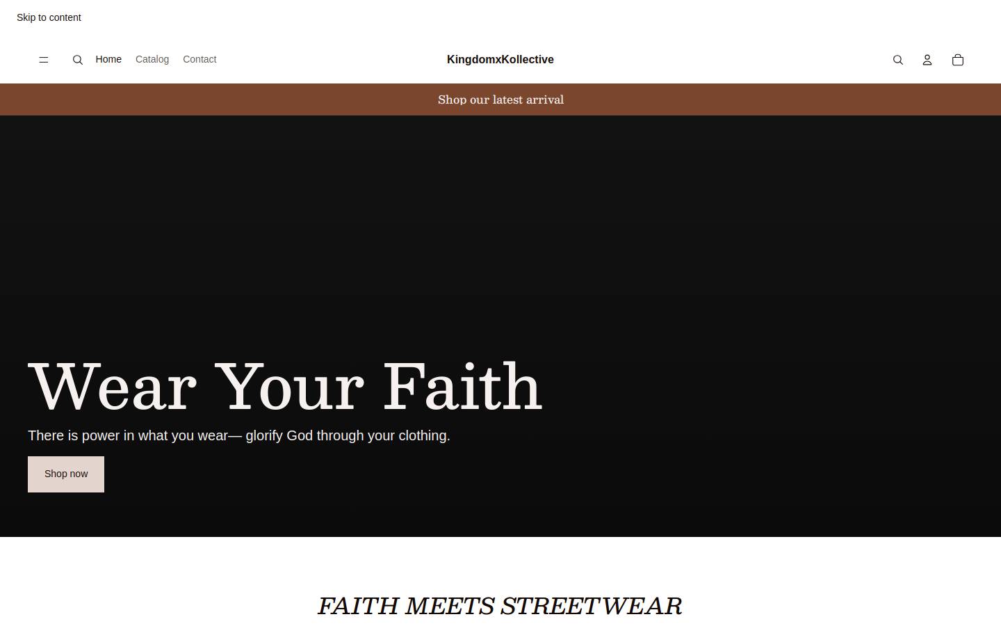 kingdomxkollective.com homepage screenshot