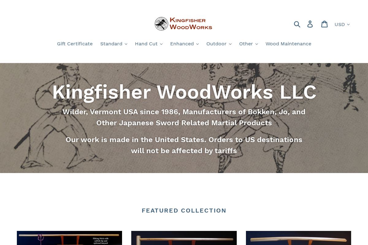 kingfisherwoodworks homepage screenshot
