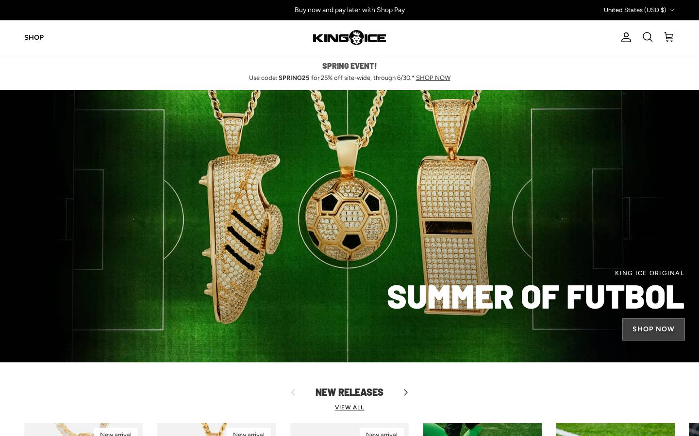 King Ice homepage screenshot