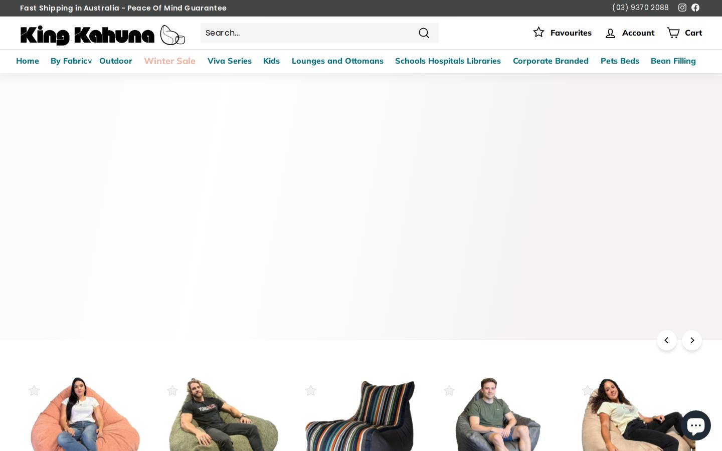 kingkahuna.com.au homepage screenshot