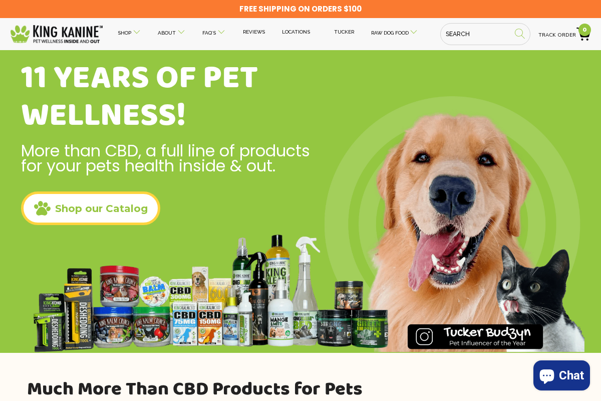 Kingkanine homepage screenshot