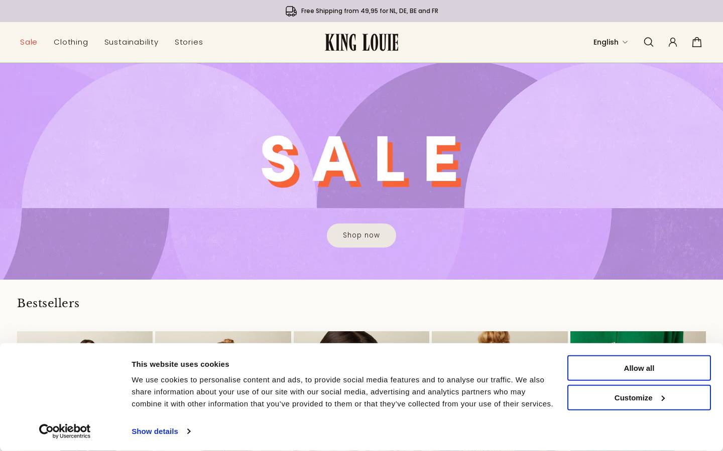 King Louie homepage screenshot