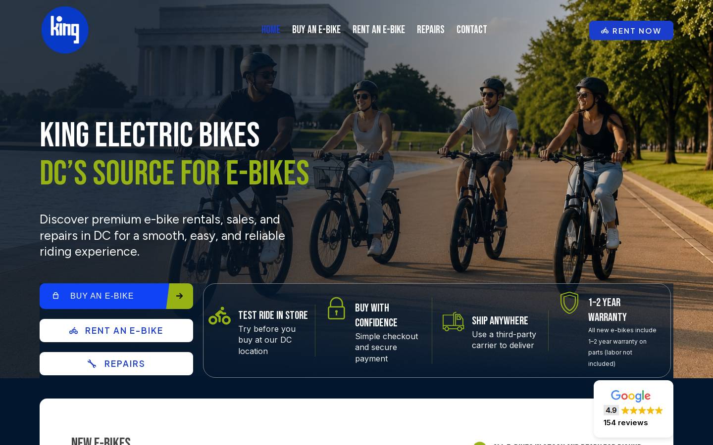 kingmicromobility.com homepage screenshot