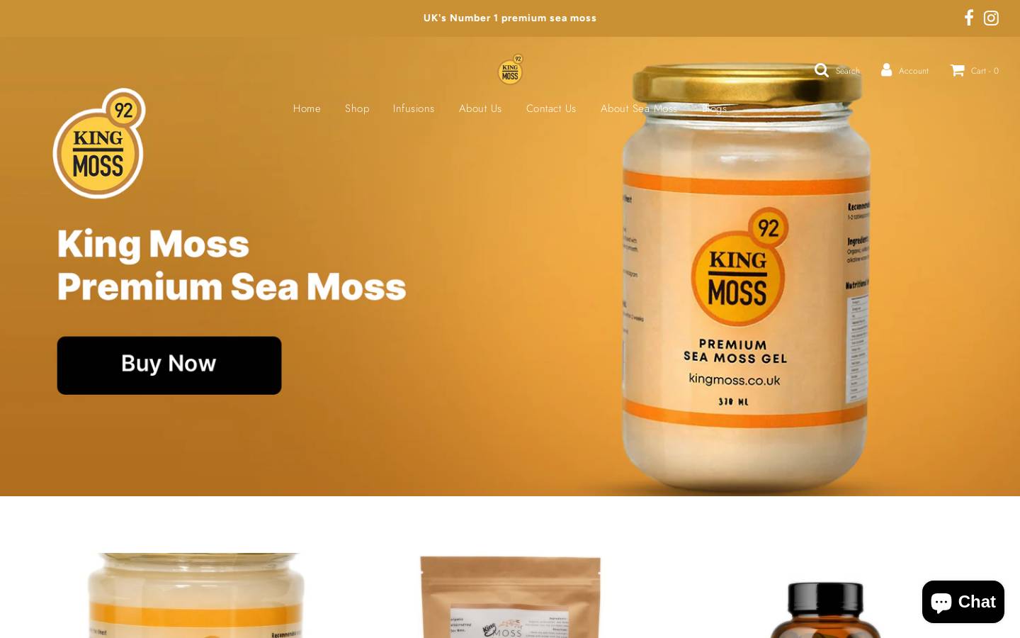 kingmoss.com homepage screenshot