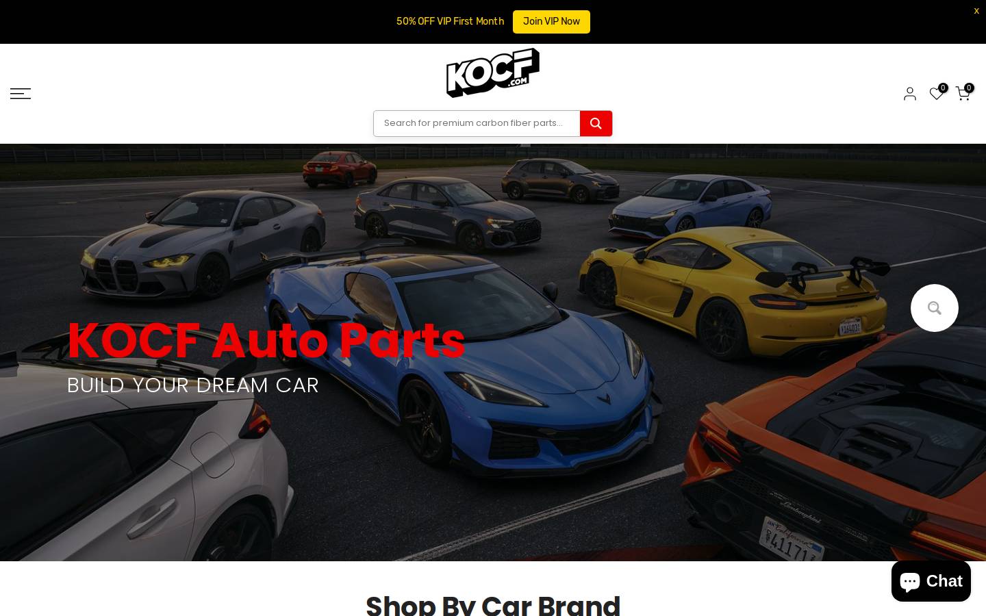 kingofcarbonfiber.com homepage screenshot