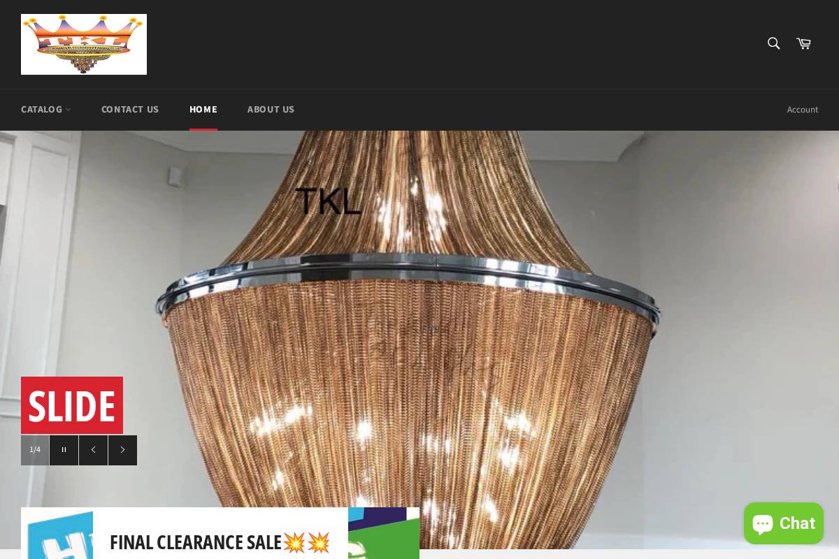 kingoflights.ca homepage screenshot