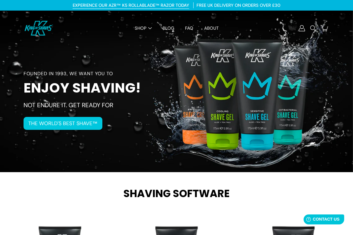 kingofshaves.com homepage screenshot