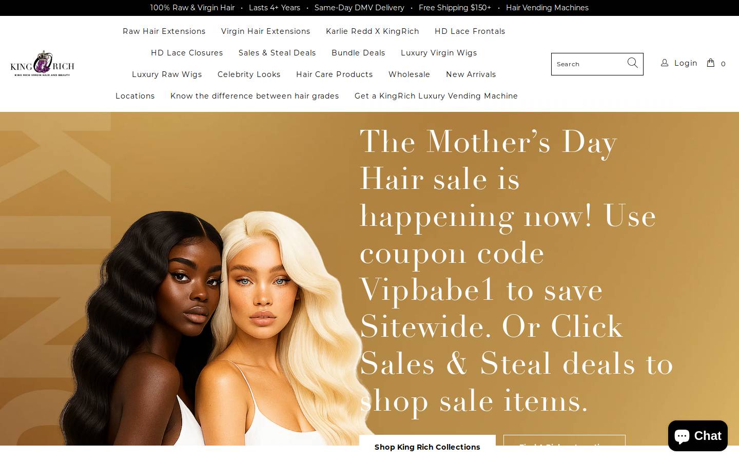 kingrichluxury.com homepage screenshot
