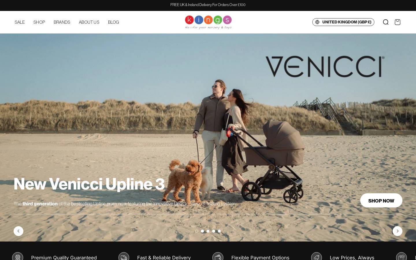 Kingsbabyshop homepage screenshot