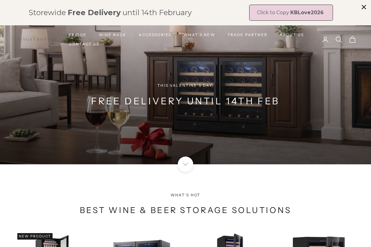 KingsBottle homepage screenshot