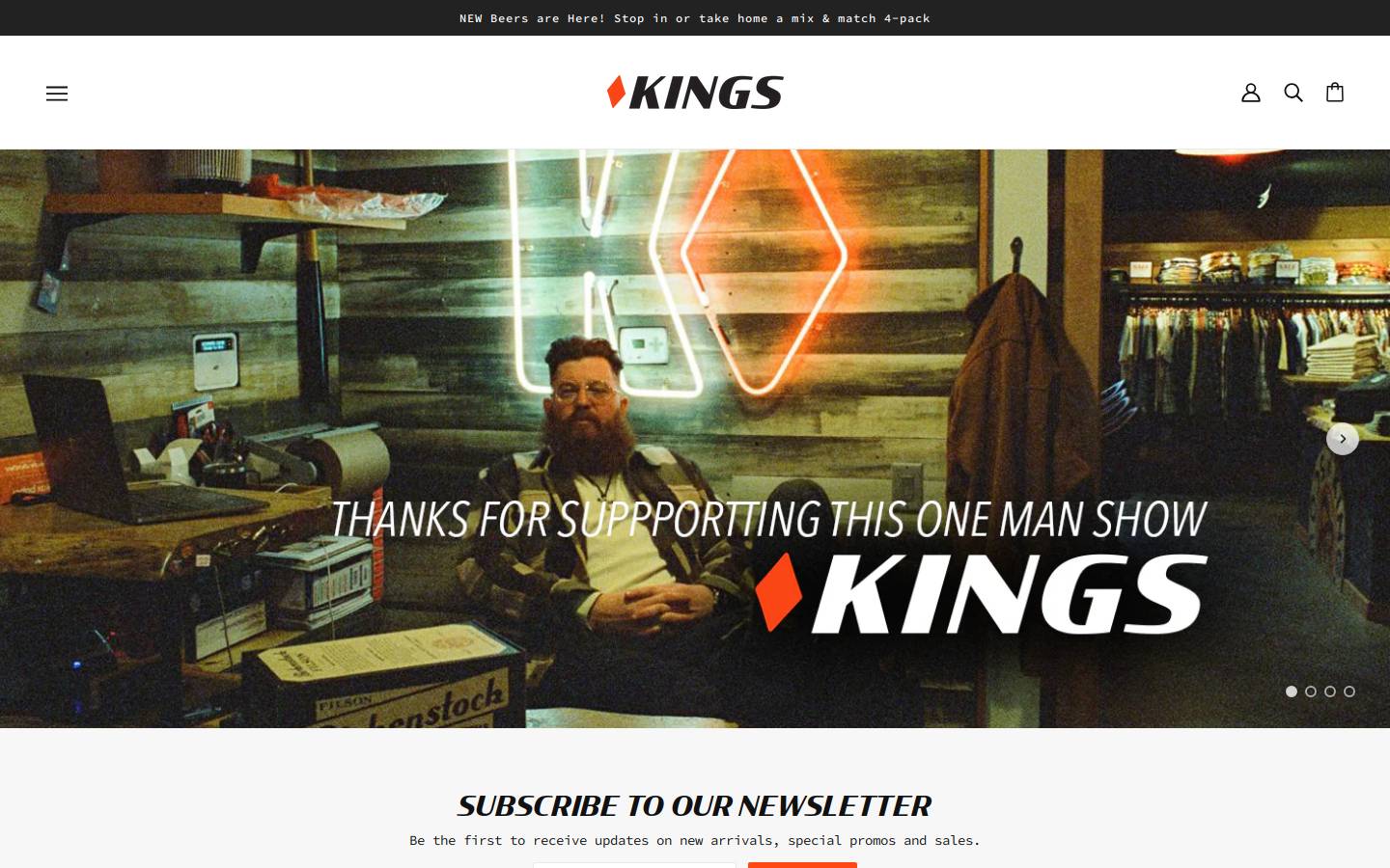 kingsdelivered.com homepage screenshot