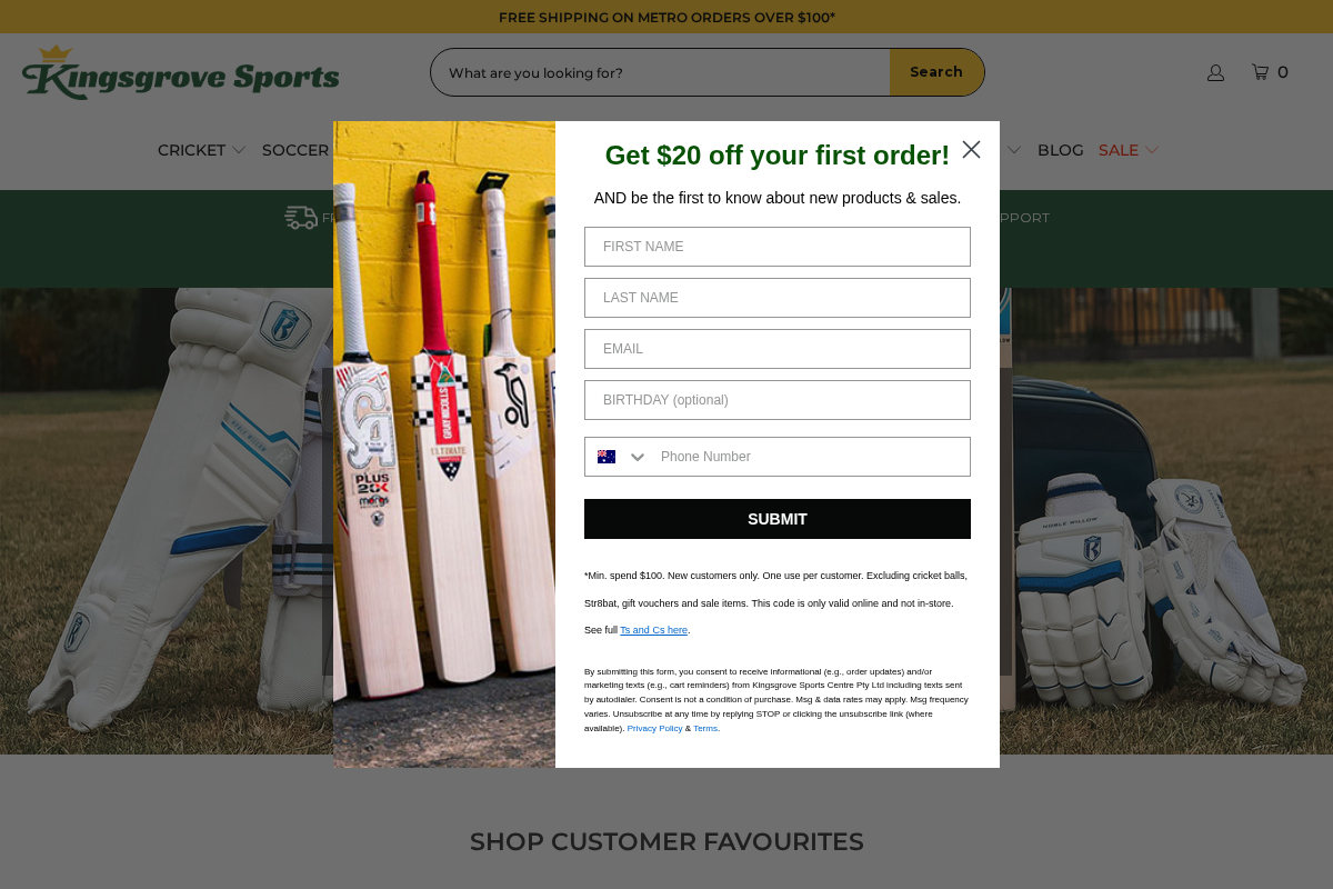 Kingsgrove Sports homepage screenshot