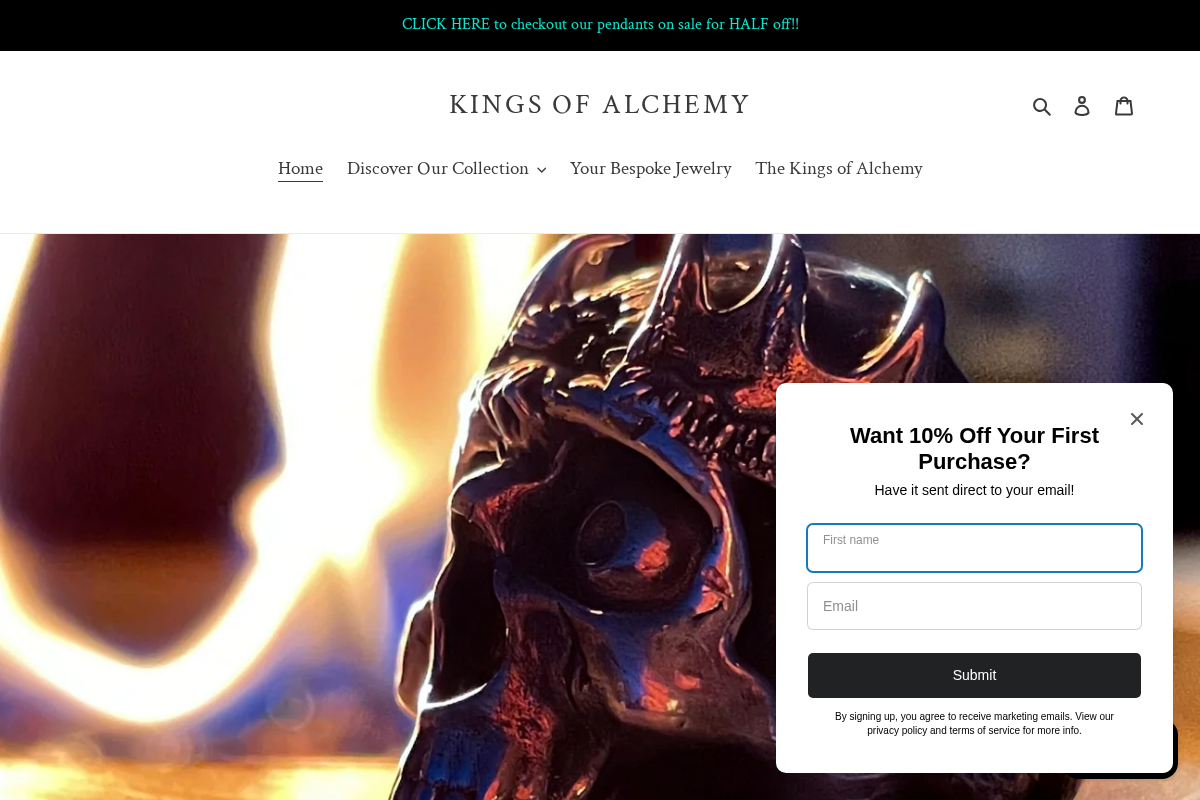 Kings of Alchemy homepage screenshot