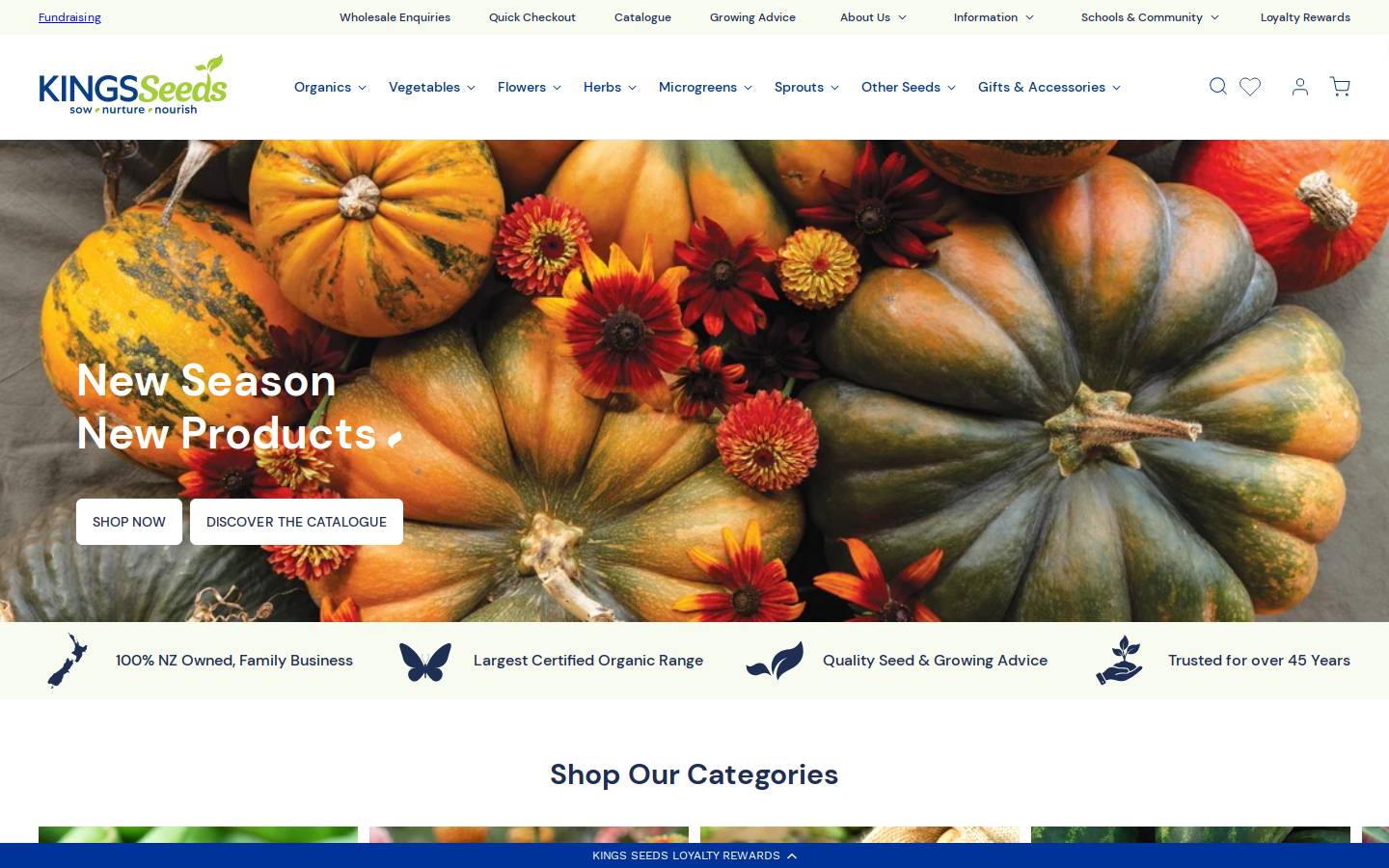 kingsseeds.co.nz homepage screenshot