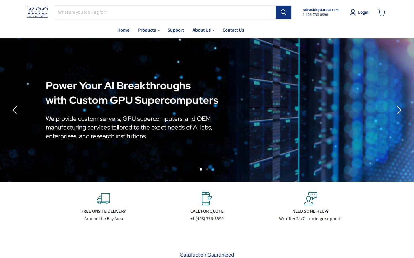 kingstarusa.com homepage screenshot
