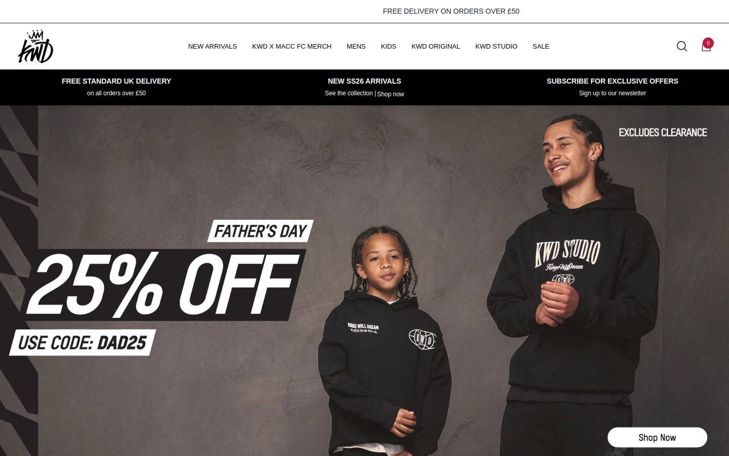 Kings Will Dream homepage screenshot