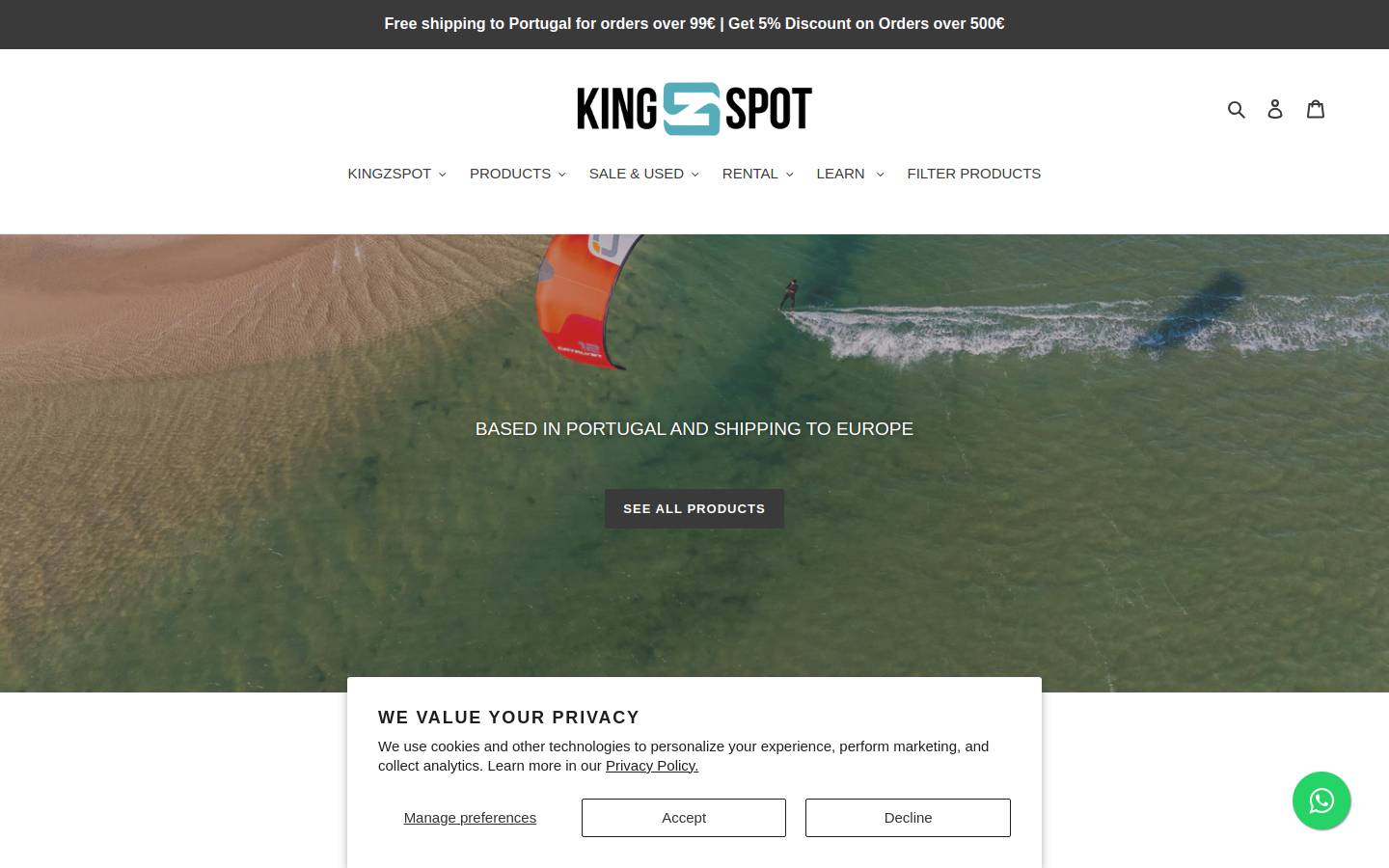 kingzspot.com homepage screenshot