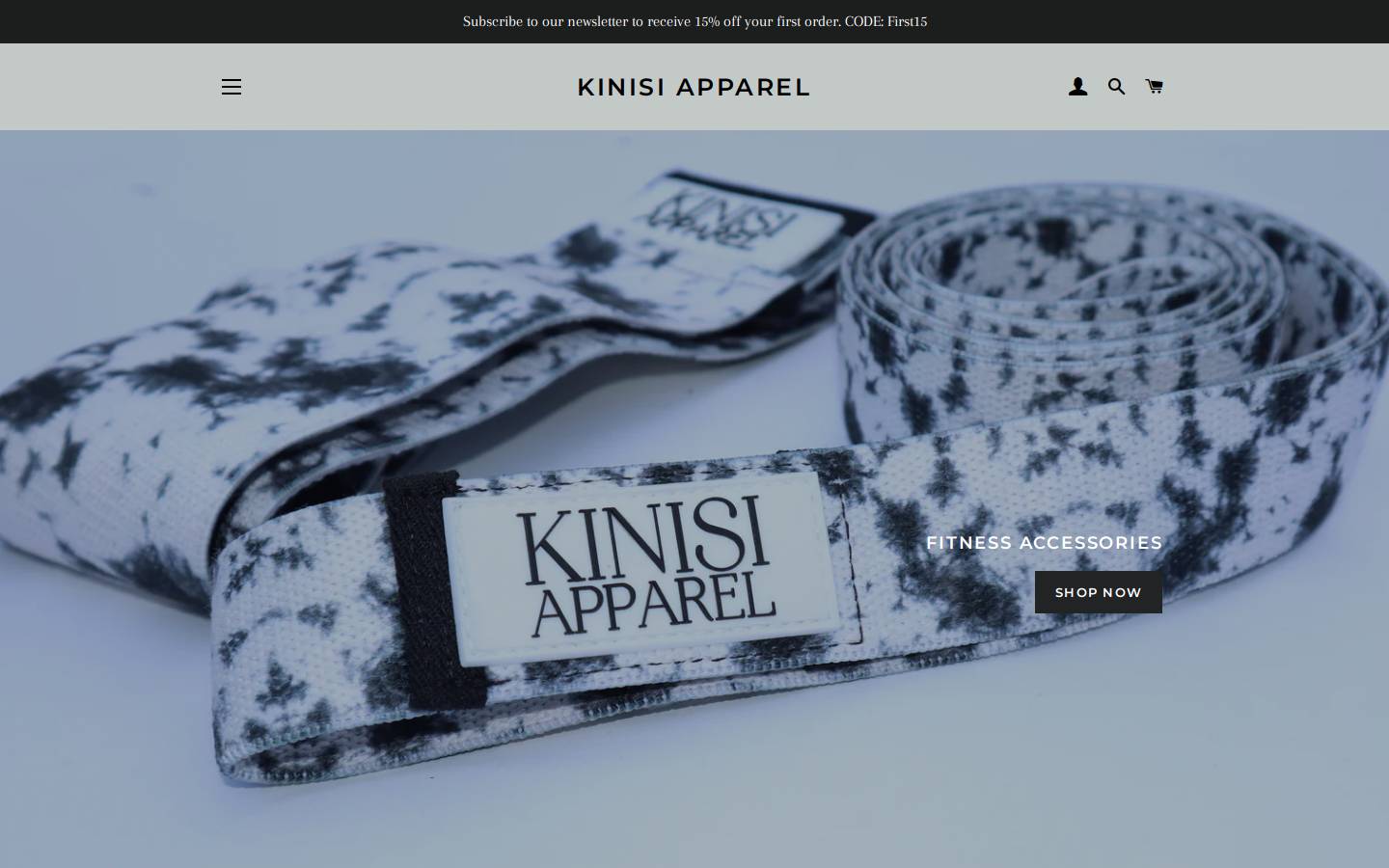 kinisiapparel.net homepage screenshot