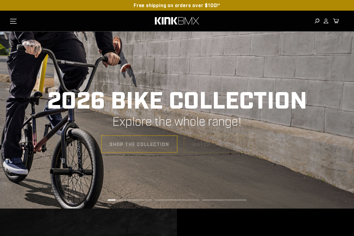 Kink Bicycles homepage screenshot