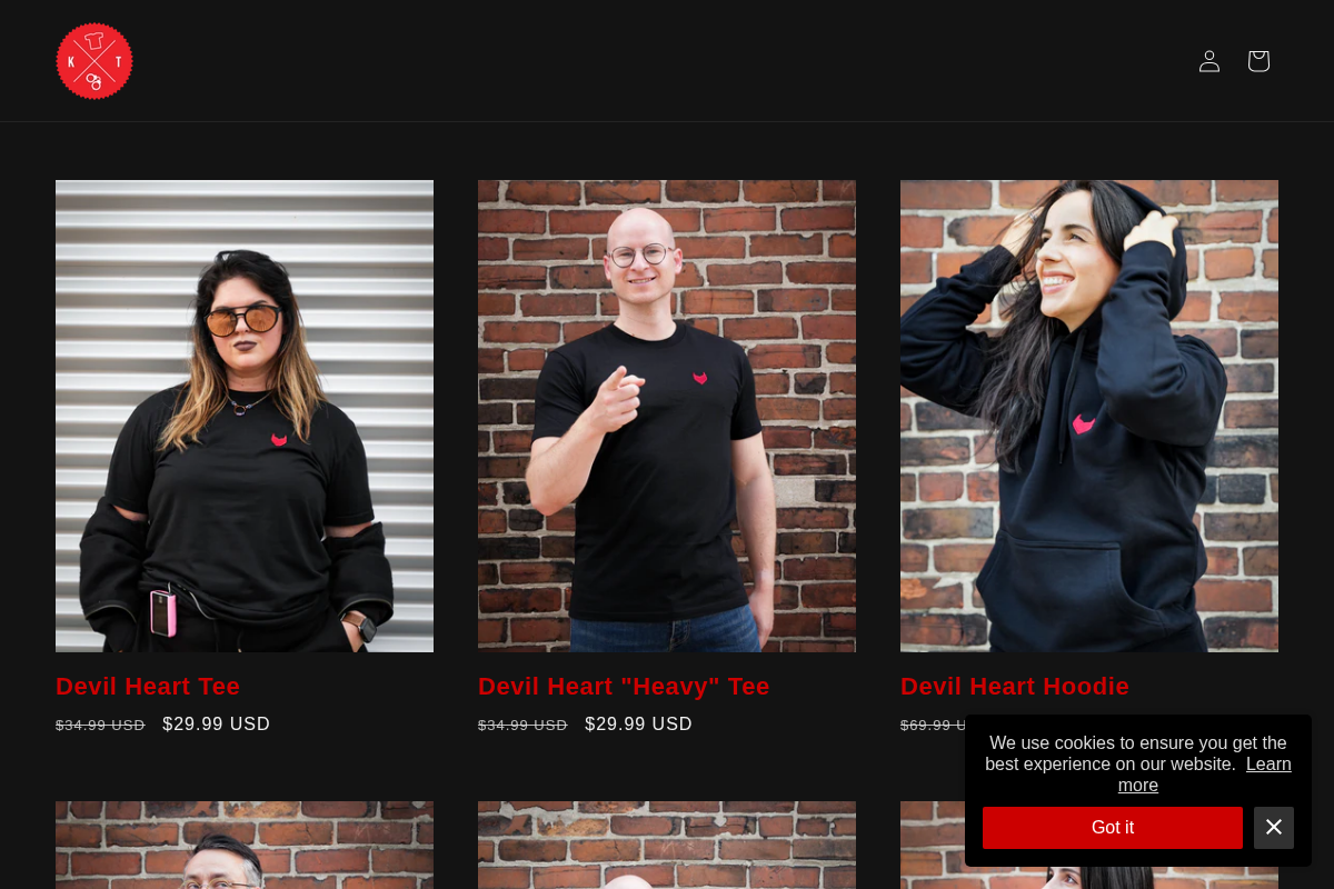 KinkyTease homepage screenshot