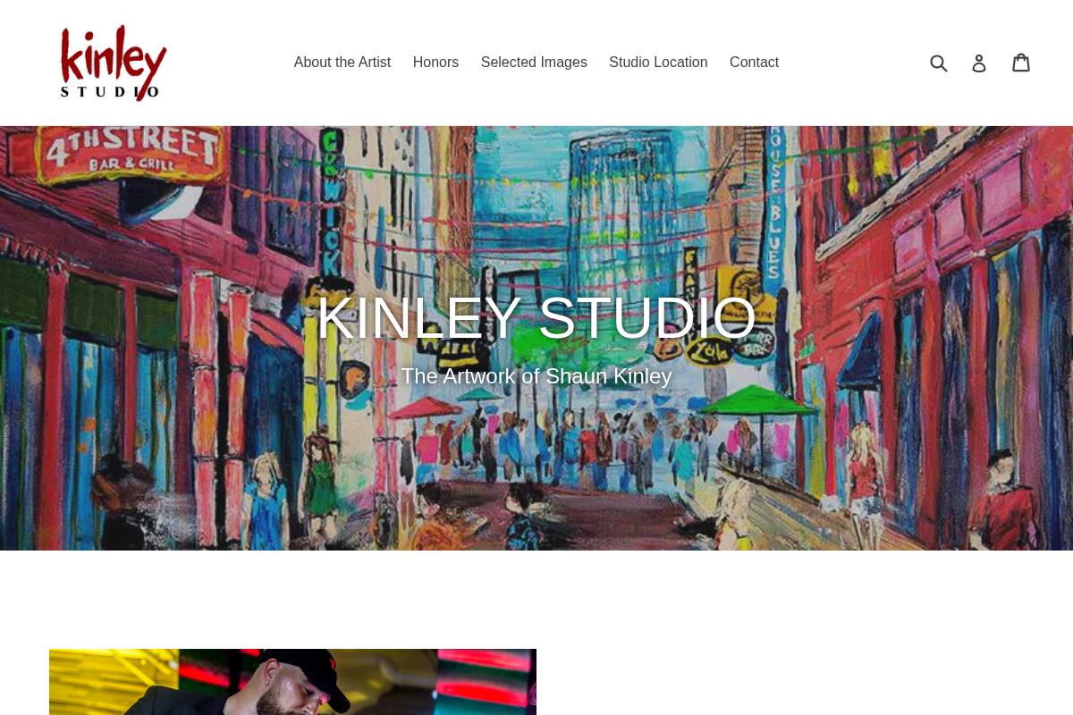 kinleystudio.com homepage screenshot