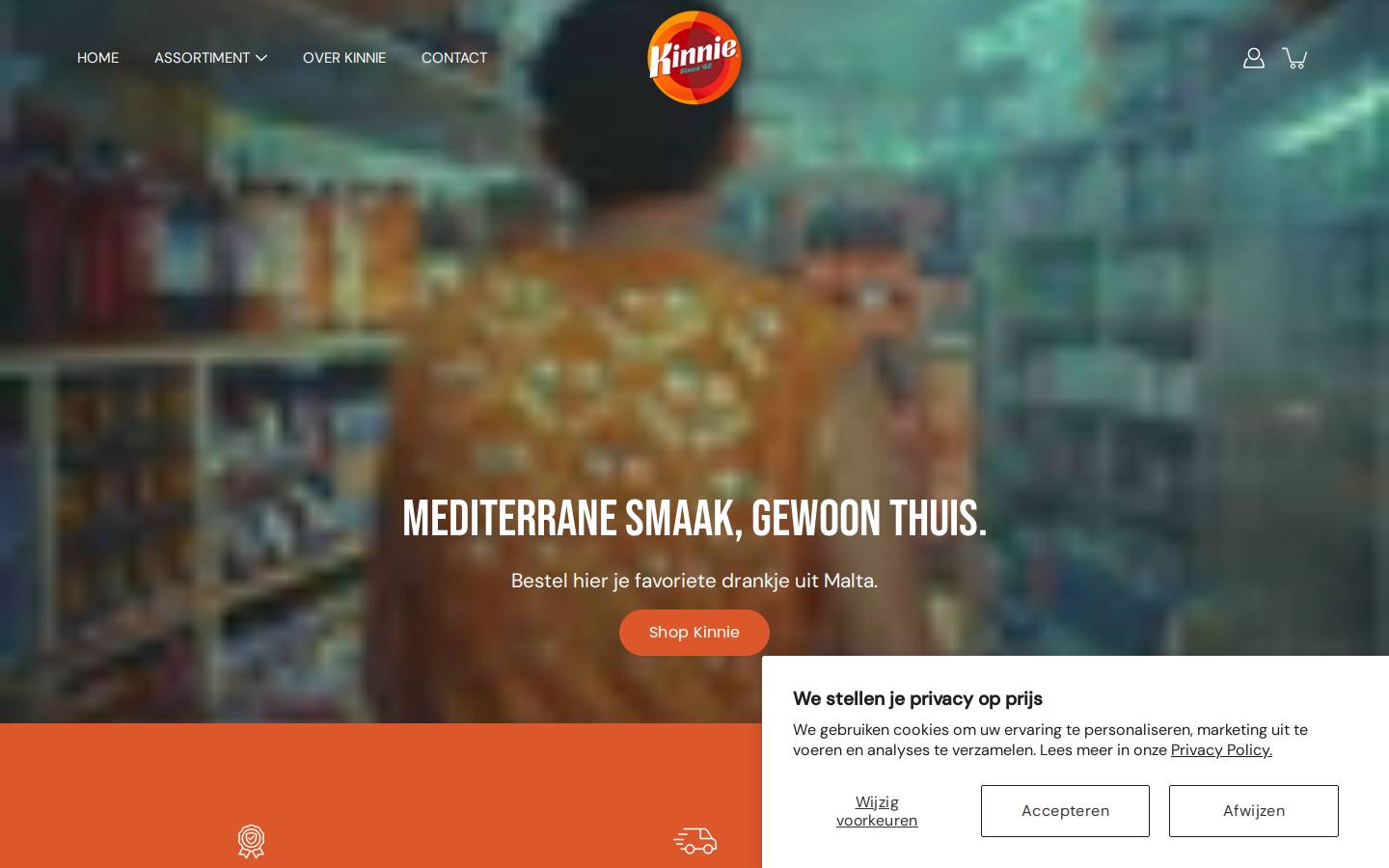 kinnie-benelux.nl homepage screenshot
