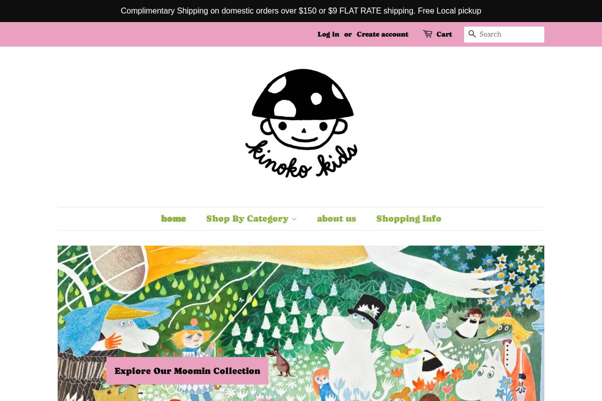 kinokokids.com homepage screenshot