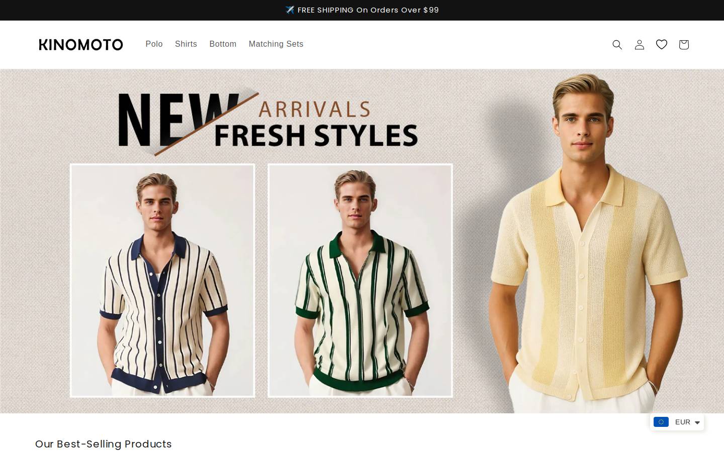 kinomotostore.com homepage screenshot