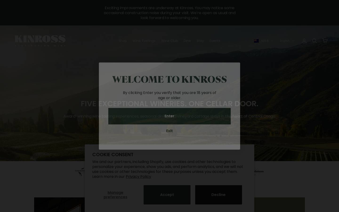 kinross.nz homepage screenshot