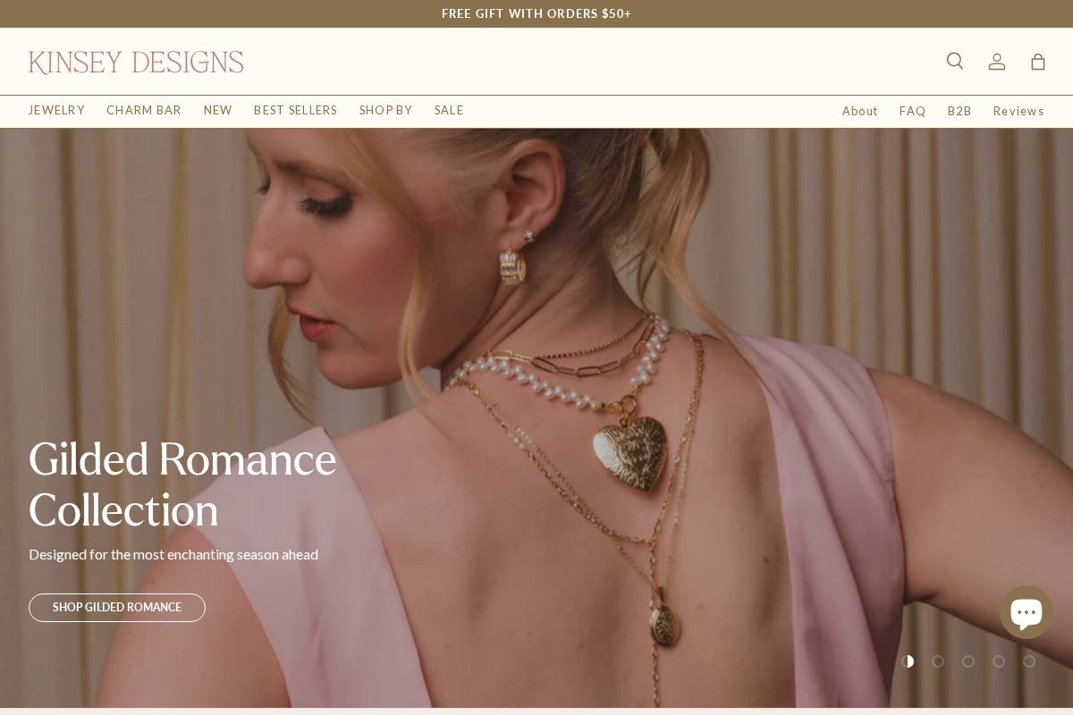 Kinsey Designs homepage screenshot