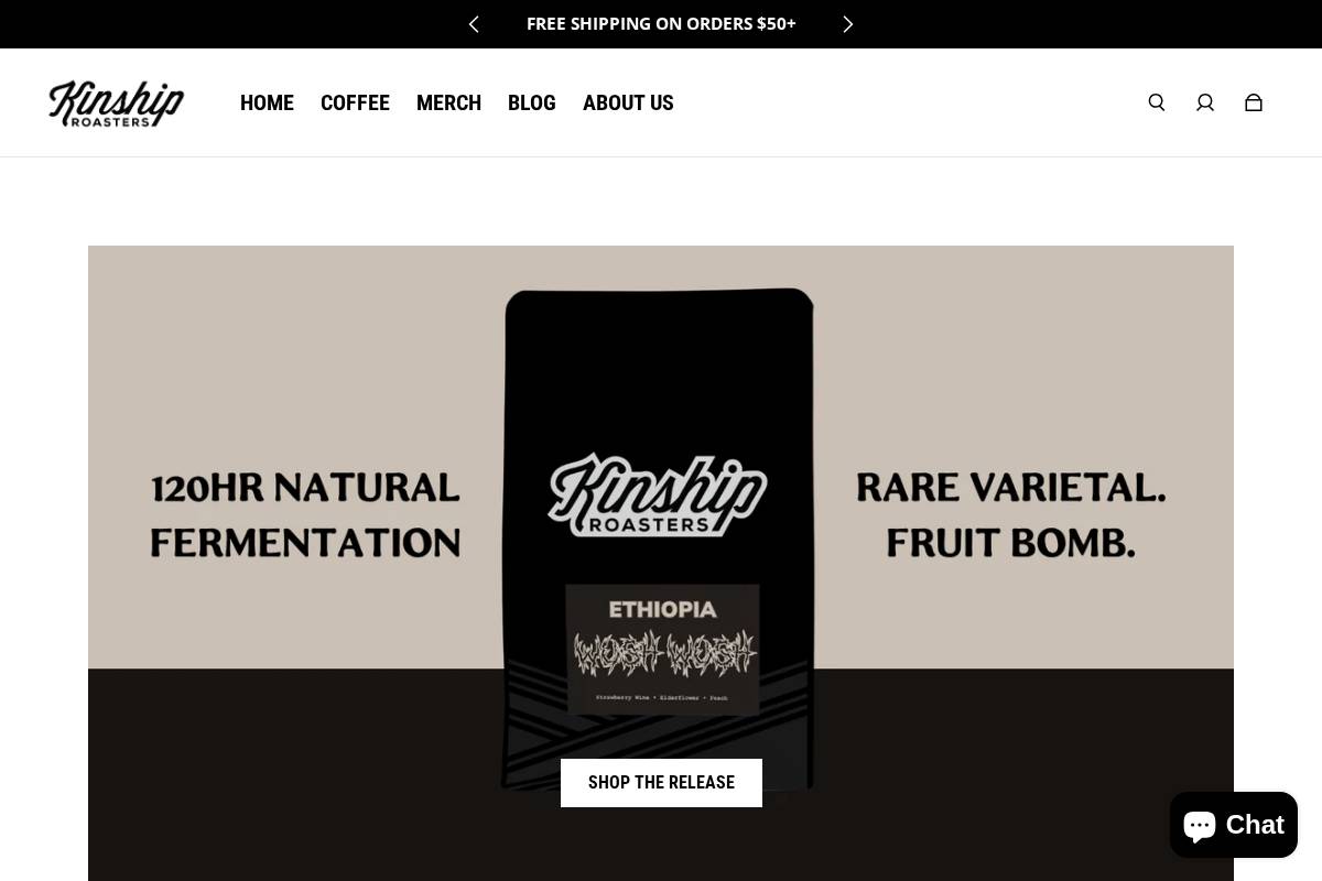 Kinship homepage screenshot