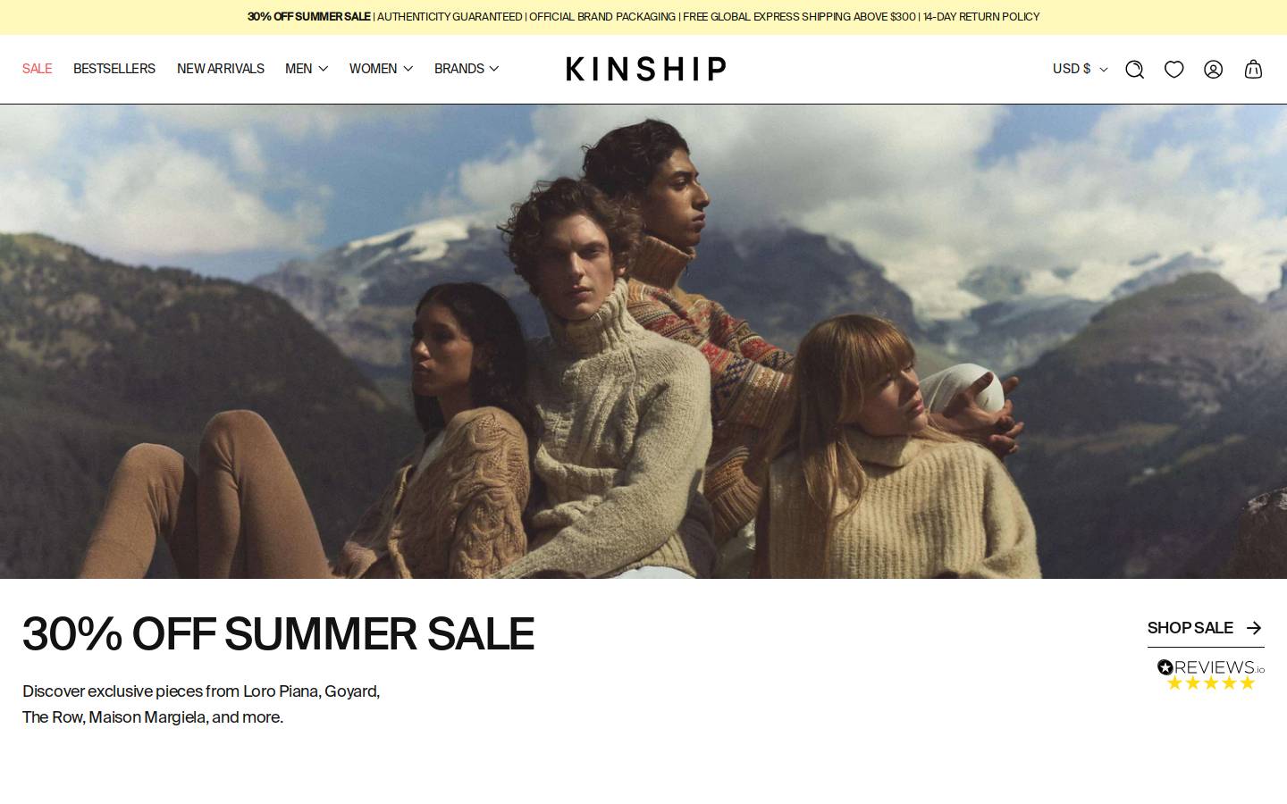 Kinship JP homepage screenshot