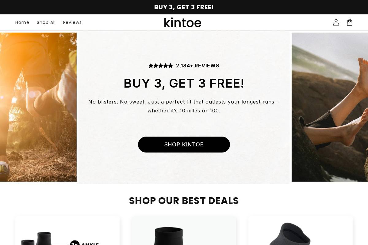 Kintoe homepage screenshot