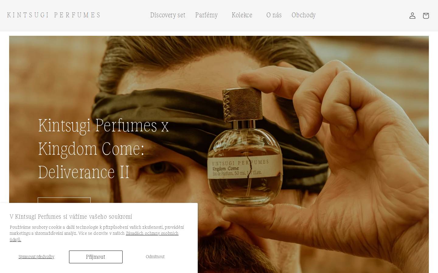kintsugiperfumes.com homepage screenshot