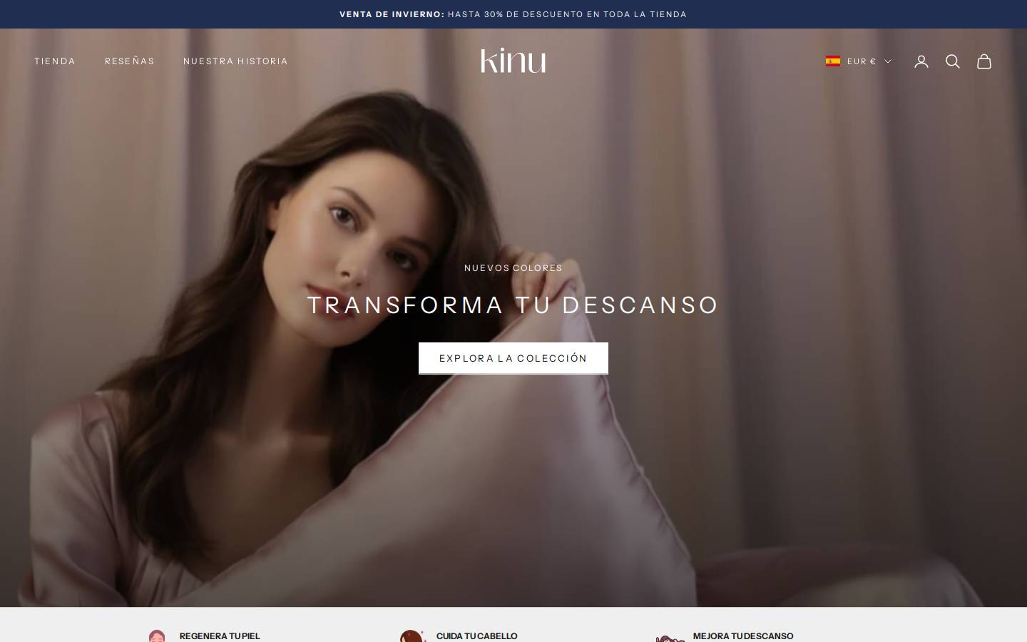 kinubrand homepage screenshot