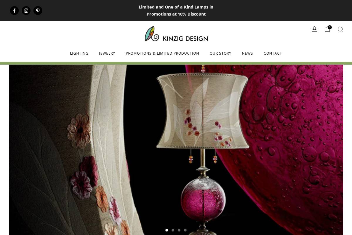 kinzigdesign.com homepage screenshot