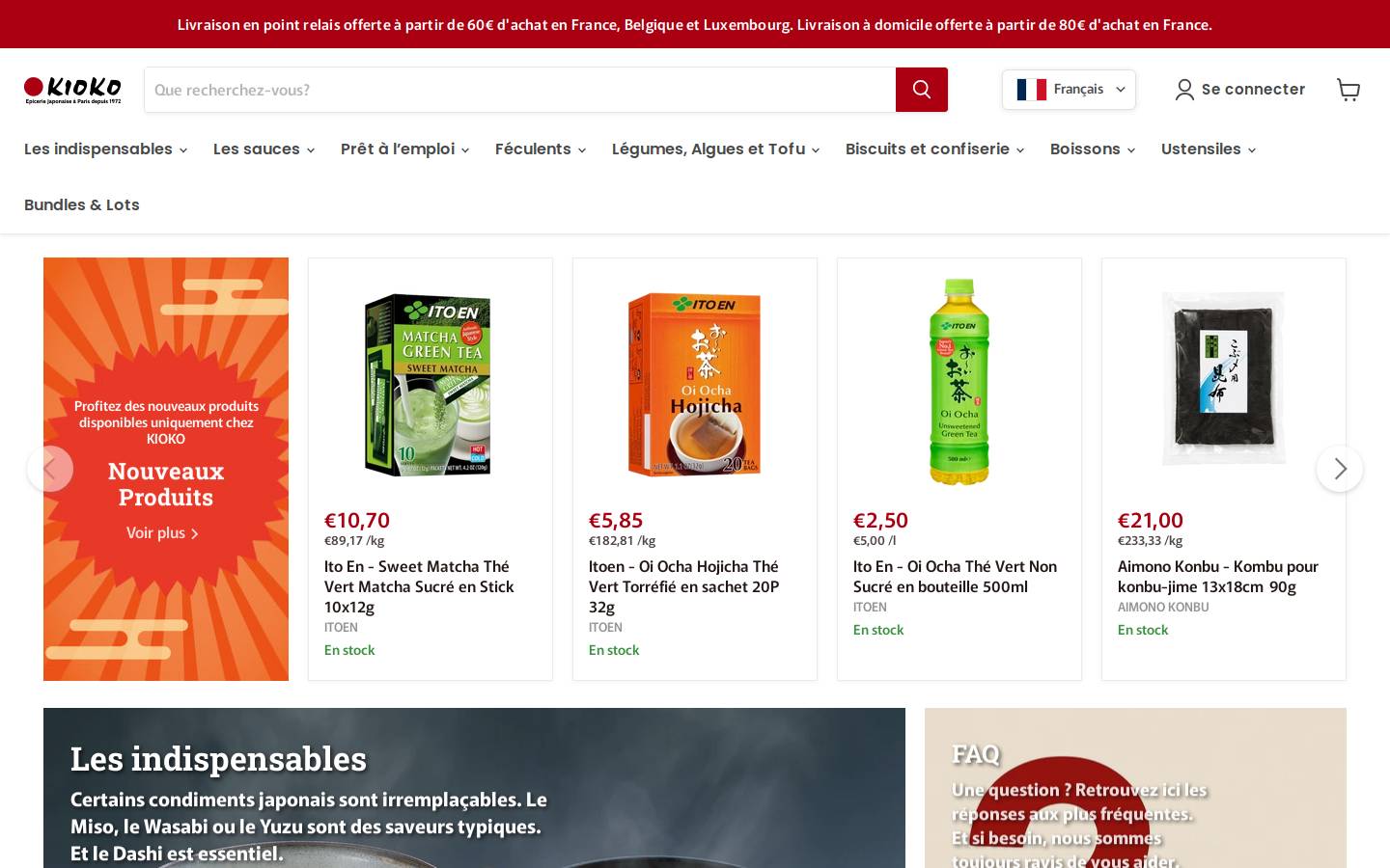 kioko.fr homepage screenshot