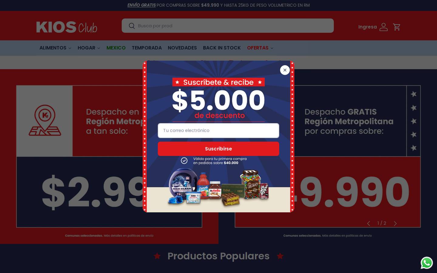 kiosclub.com homepage screenshot